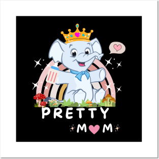 PRETTY AND STRONG MOM Posters and Art